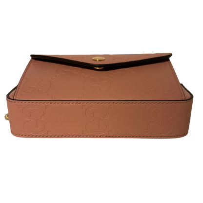 Gucci GG Leder Schultertasche rosa / neuwertig Gucci