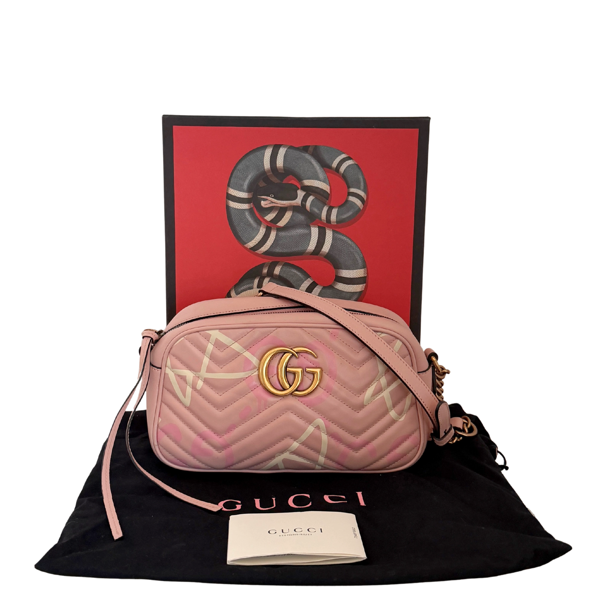 Gucci GG Marmont Ghost Small Rosa / gut Gucci