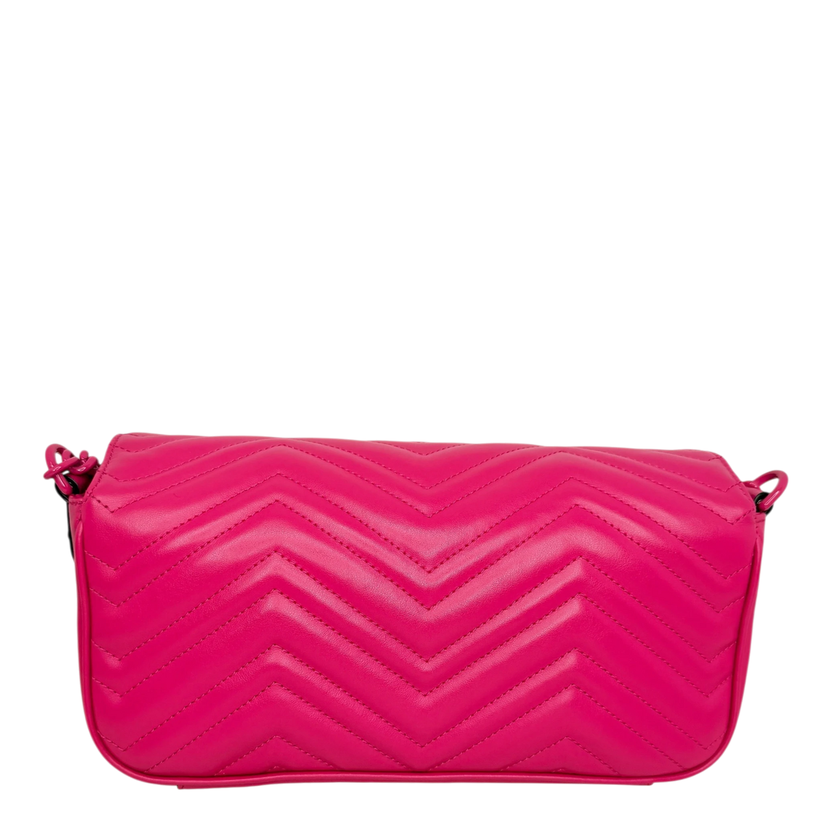 Gucci GG Marmont Matelassé Schultertasche Fuchsia Pink Full Set Gucci