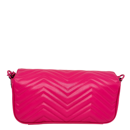 Gucci GG Marmont Matelassé Schultertasche Fuchsia Pink Full Set Gucci
