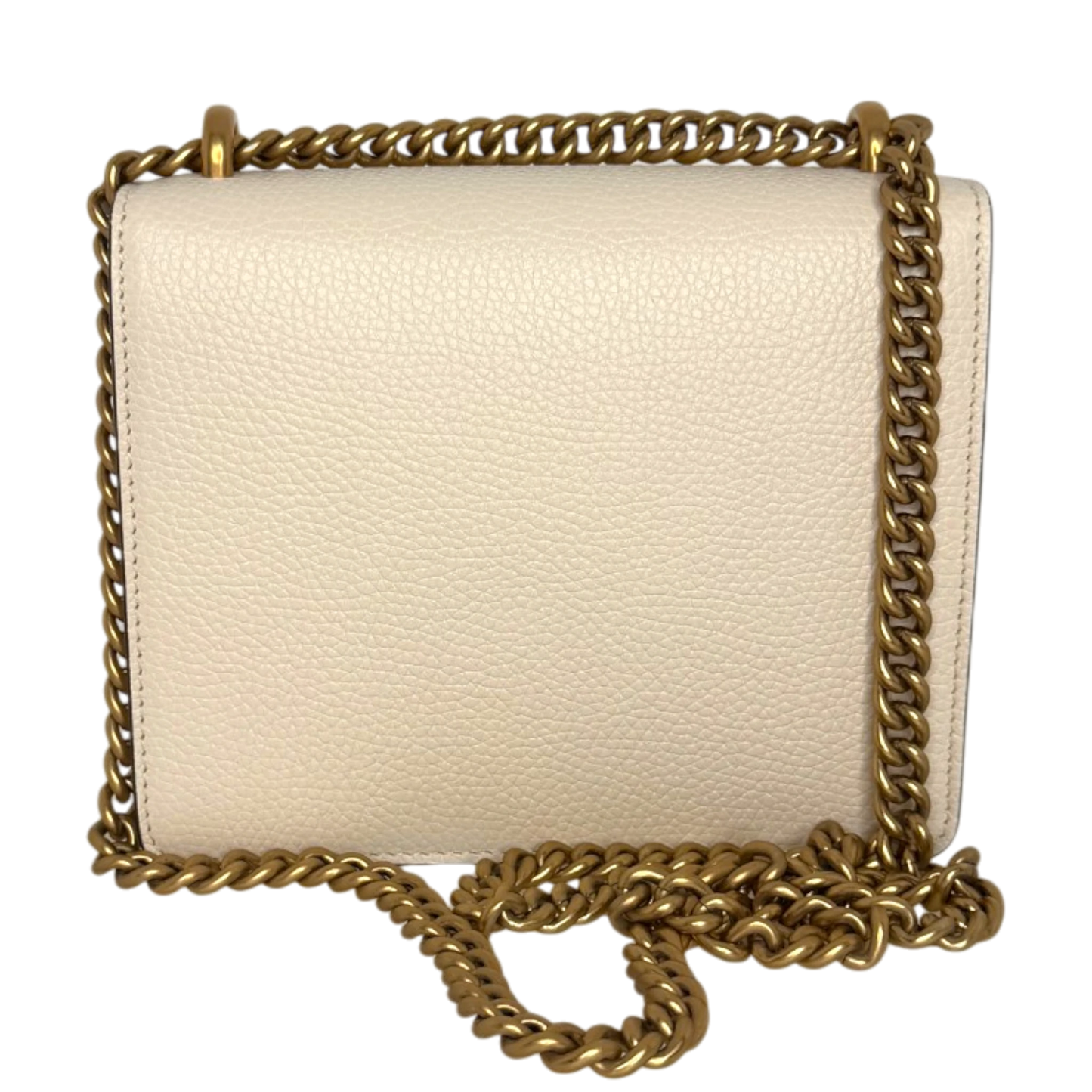 Gucci GG Marmont Small Schultertasche Kalbsleder Creme Gold Gucci