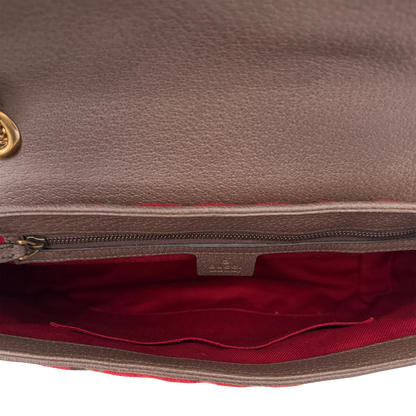 Gucci GG Marmont Woll-Tweed Karomuster rot/ grün / neuwertig Gucci