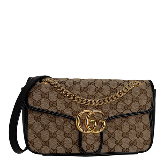 Gucci GG Marmont Diagonal Qulited GG Canvas beige Gucci