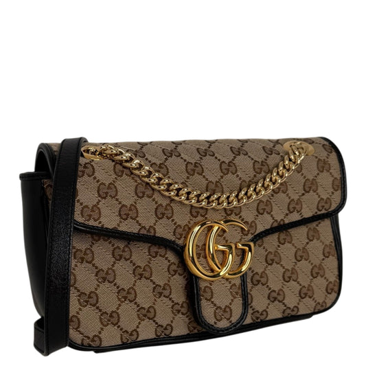 Gucci GG Marmont Diagonal Qulited GG Canvas beige Gucci