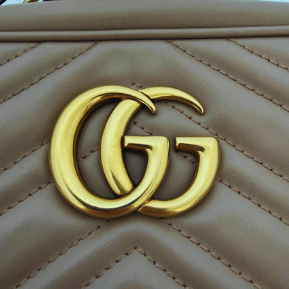 Gucci GG Marmont Camerabag klein Puderrosa Leder / sehr gut Gucci