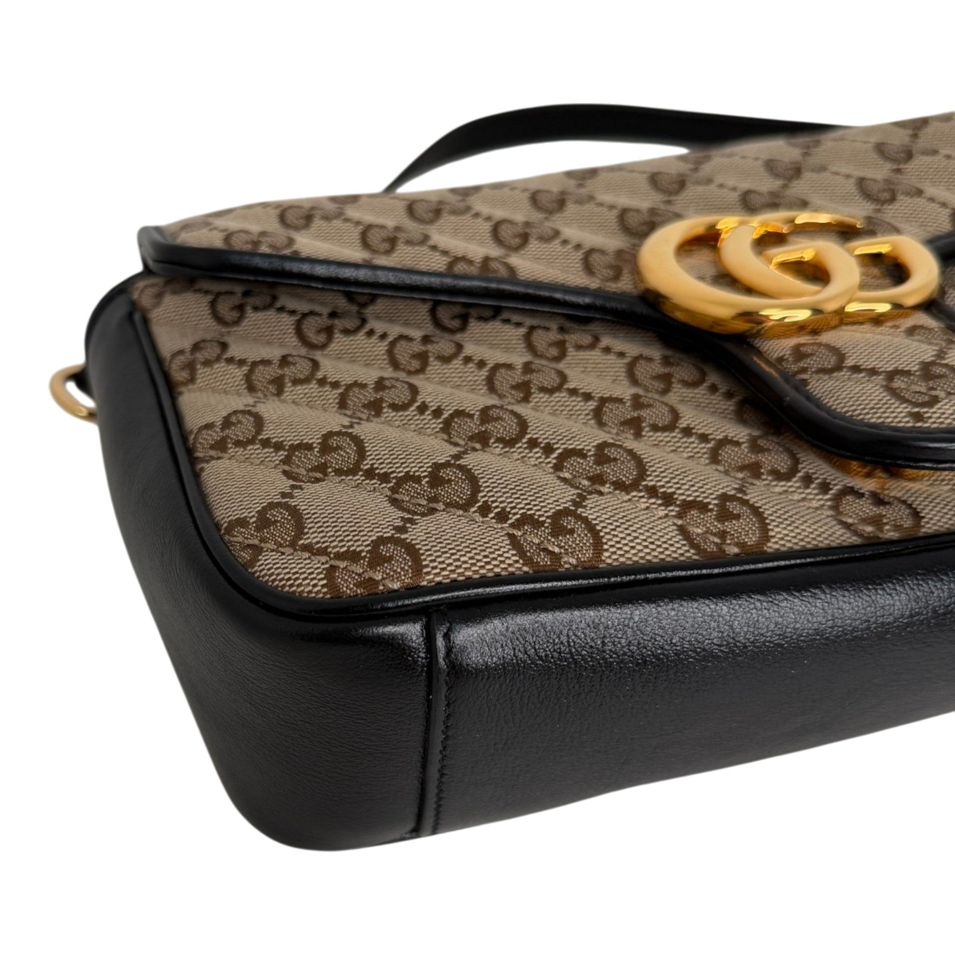 Gucci GG Marmont Diagonal Qulited GG Canvas beige Gucci
