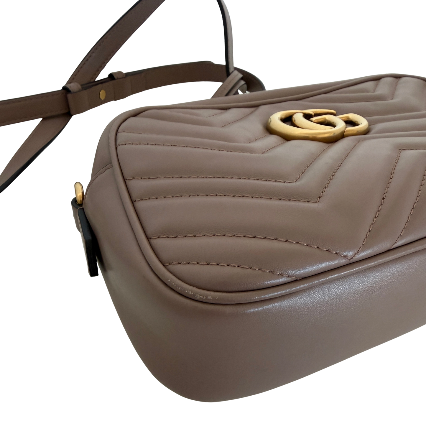 Gucci GG Marmont Camerabag klein Puderrosa Leder / sehr gut Gucci