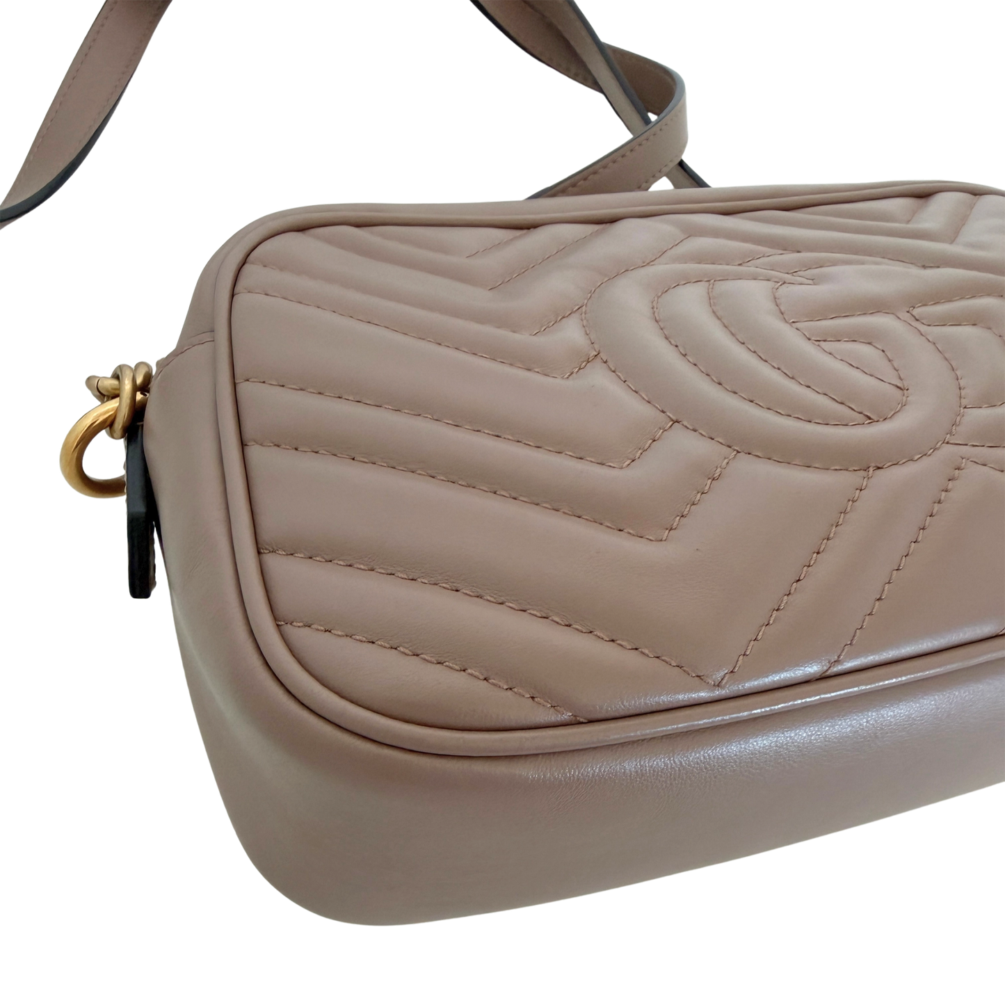 Gucci GG Marmont Camerabag klein Puderrosa Leder / sehr gut Gucci