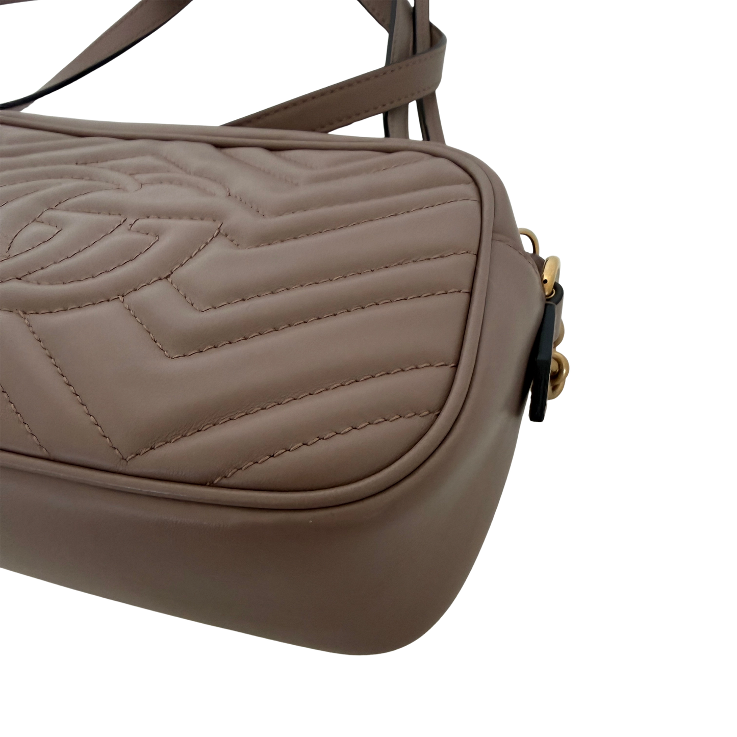 Gucci GG Marmont Camerabag klein Puderrosa Leder / sehr gut Gucci
