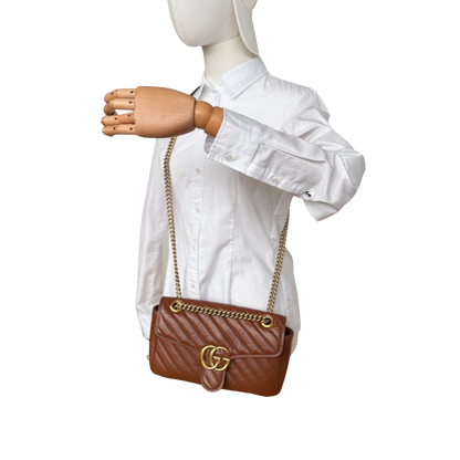 Gucci GG Marmont Medium Schultertasche braun / sehr gut Gucci