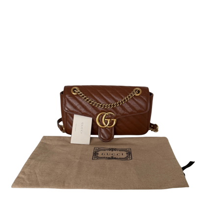 Gucci GG Marmont Medium Schultertasche braun / sehr gut Gucci