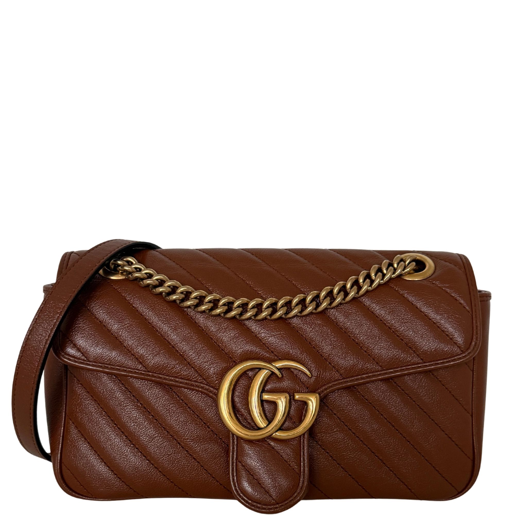 Gucci GG Marmont Medium Schultertasche braun / sehr gut Gucci