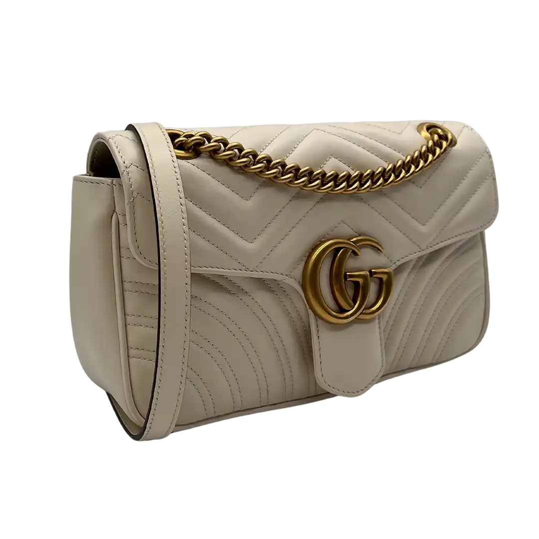 Gucci GG Marmont Small Matelasse off white/ sehr gut Gucci