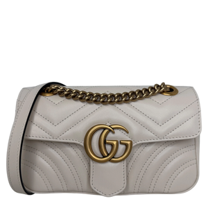 Gucci GG Marmont Small Leder weiß Version 2025 / sehr gut