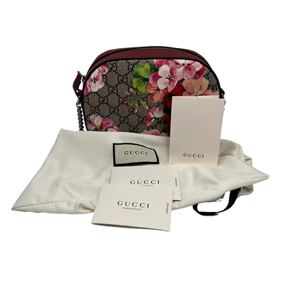 Gucci GG Supreme Blooms Mini Chain Umhängetasche / sehr gut Gucci