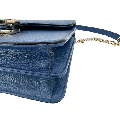 Gucci Interlocking G Small Schultertasche blau Leder / gut Gucci