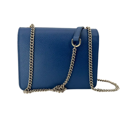 Gucci Interlocking G Small Schultertasche blau Leder / gut Gucci