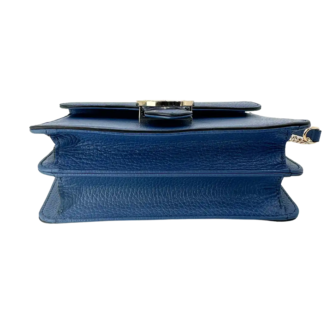 Gucci Interlocking G Small Schultertasche blau Leder / gut Gucci