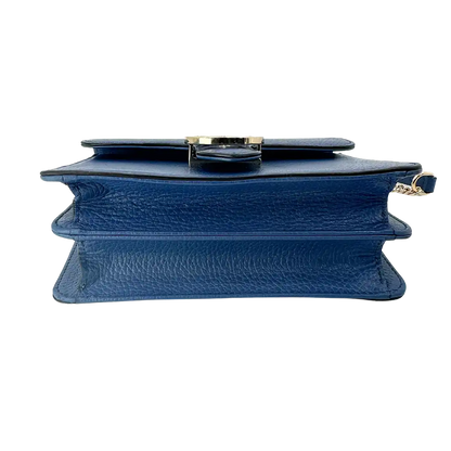 Gucci Interlocking G Small Schultertasche blau Leder / gut Gucci