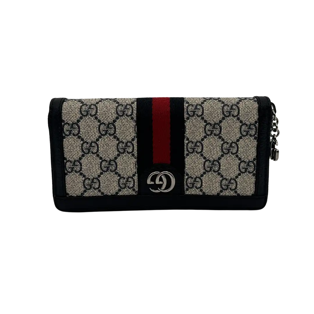 GUCCI Ophidia GG-Supreme Geldbörse mit umlaufendem Reißverschluss / sehr gut Gucci