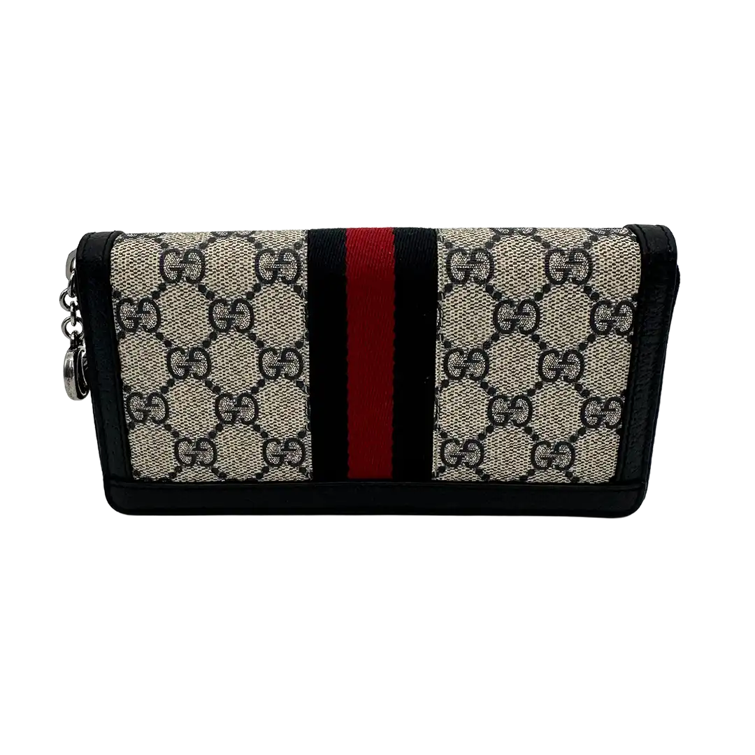 GUCCI Ophidia GG-Supreme Geldbörse mit umlaufendem Reißverschluss / sehr gut Gucci