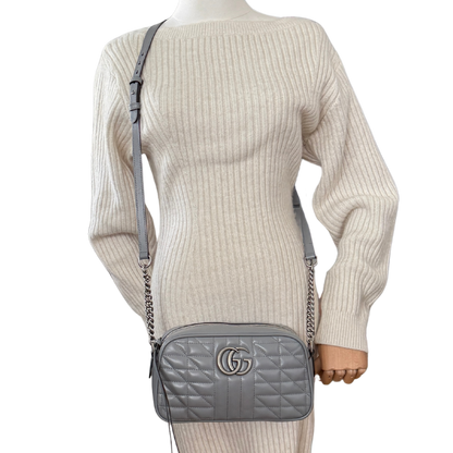 Gucci GG Marmont Umhängetasche Grau / sehr gut Gucci