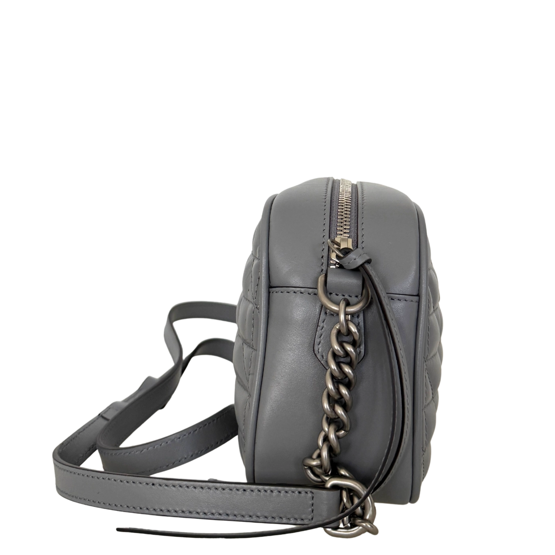 Gucci GG Marmont Umhängetasche Grau / sehr gut Gucci