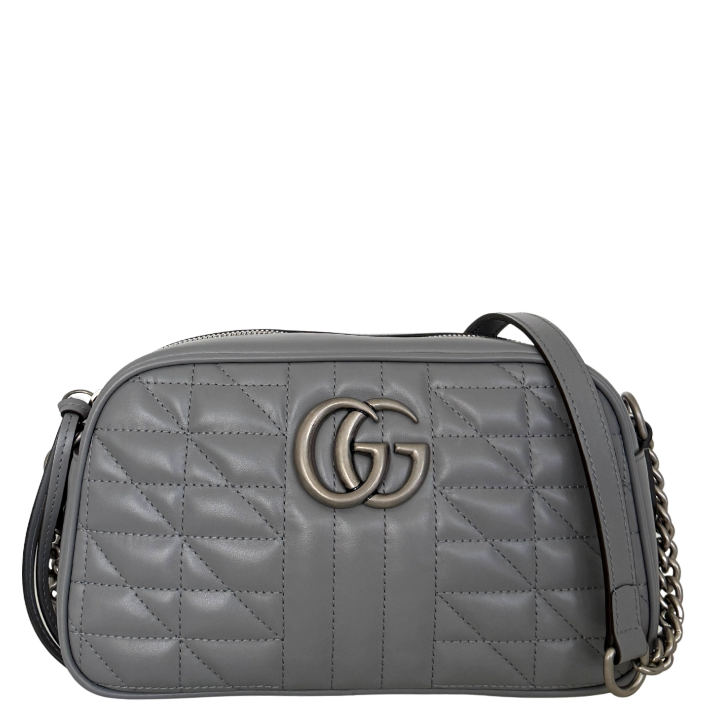 Gucci GG Marmont Umhängetasche Grau / sehr gut Gucci