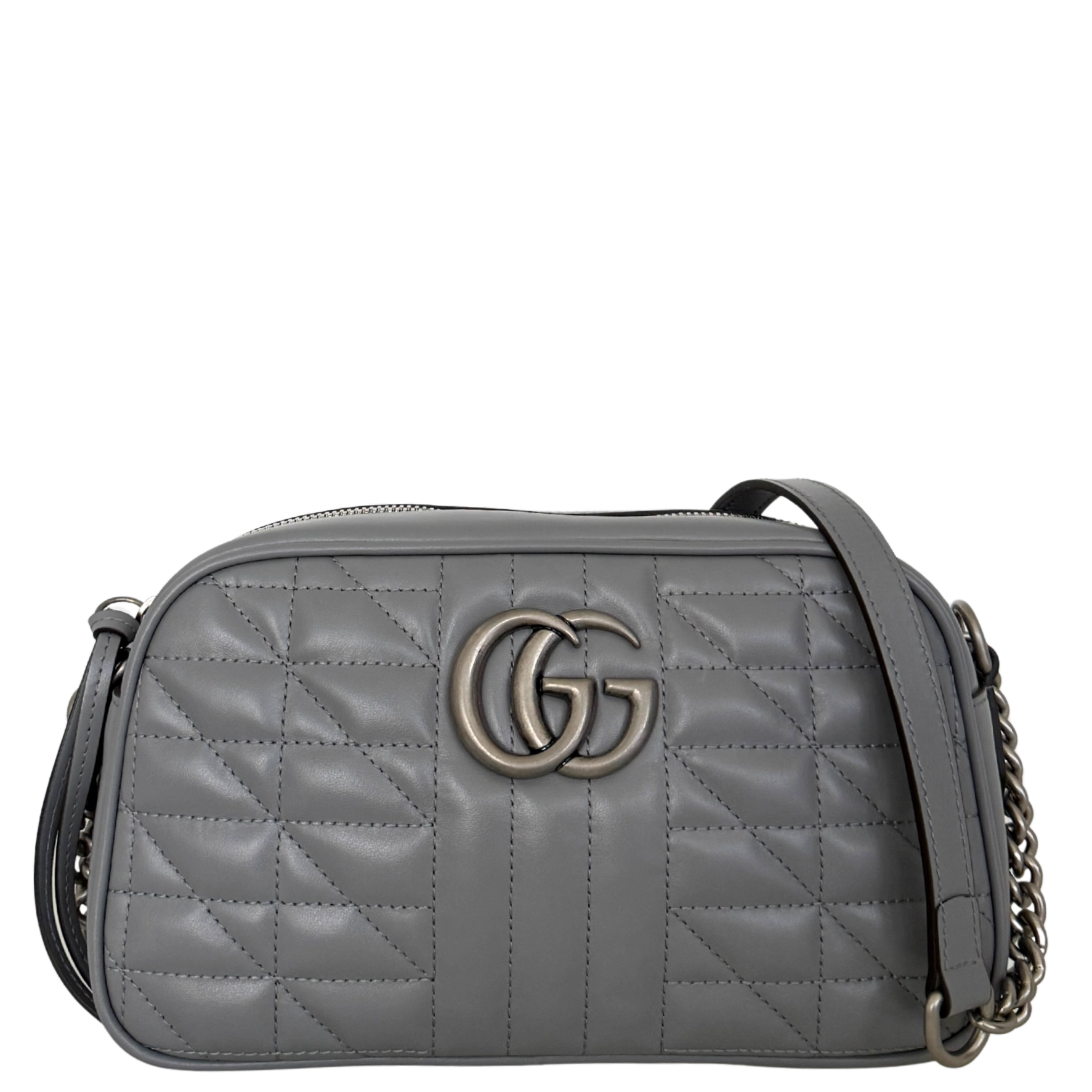 Gucci GG Marmont Umhängetasche Grau / sehr gut Gucci