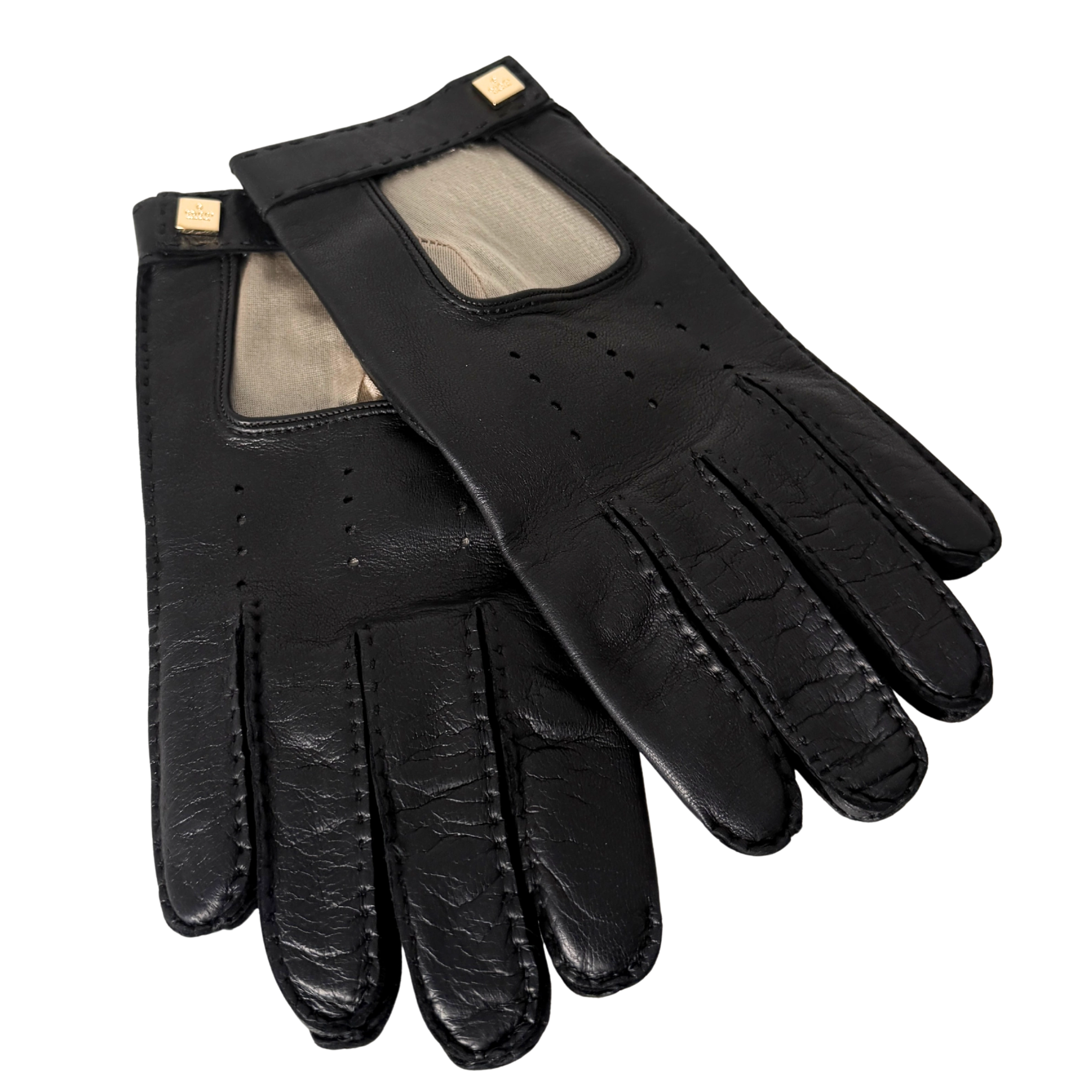 Gucci Lederhandschuhe Größe 8 1/2 Schwarz / neuwertig Gucci