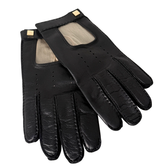 Gucci Lederhandschuhe Größe 8 1/2 Schwarz / neuwertig Gucci