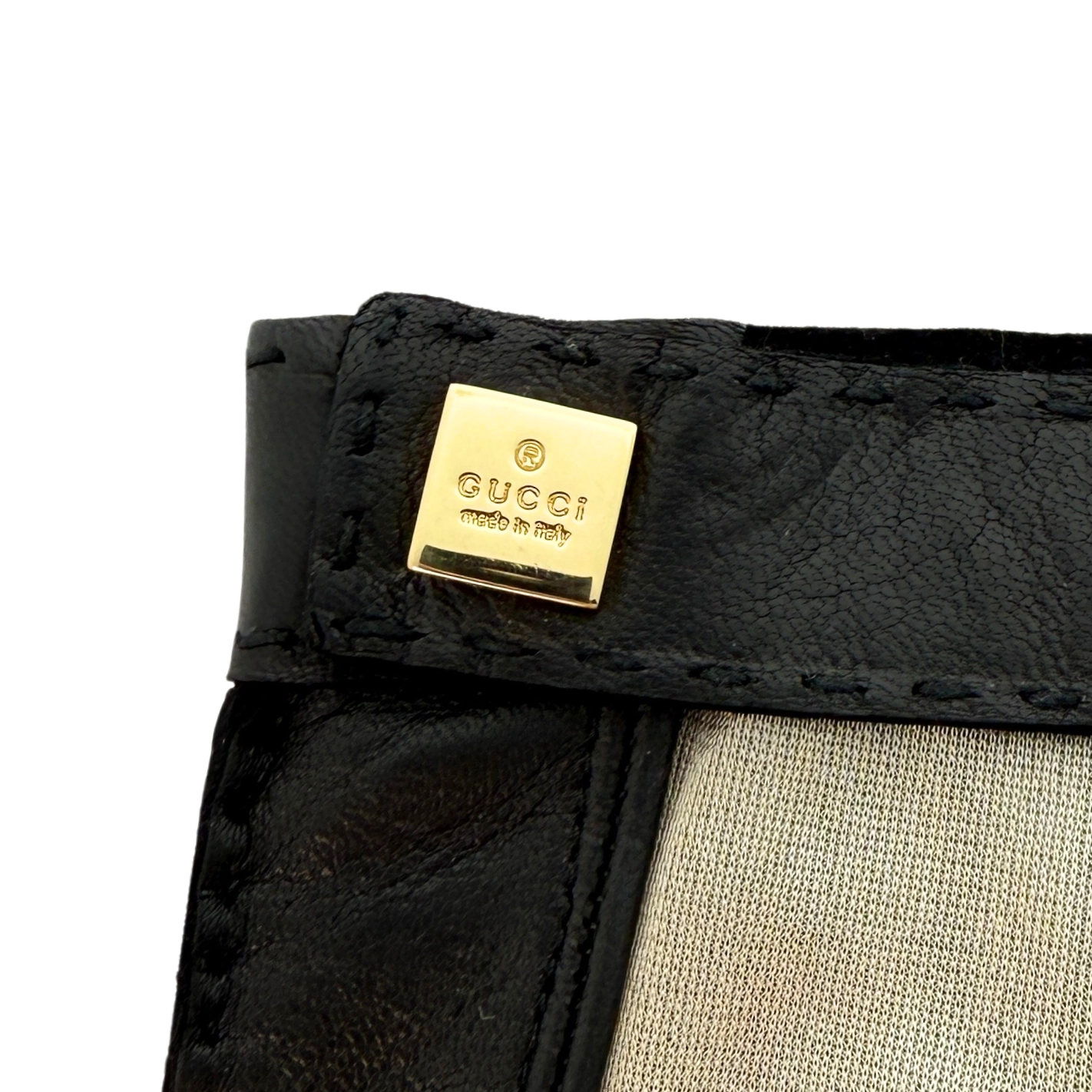 Gucci Lederhandschuhe Größe 8 1/2 Schwarz / neuwertig Gucci