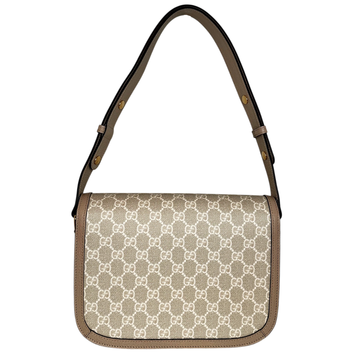 Gucci Horsebit 1955 Small Shoulder Bag GG Supreme Beige Weiß Gold Gucci