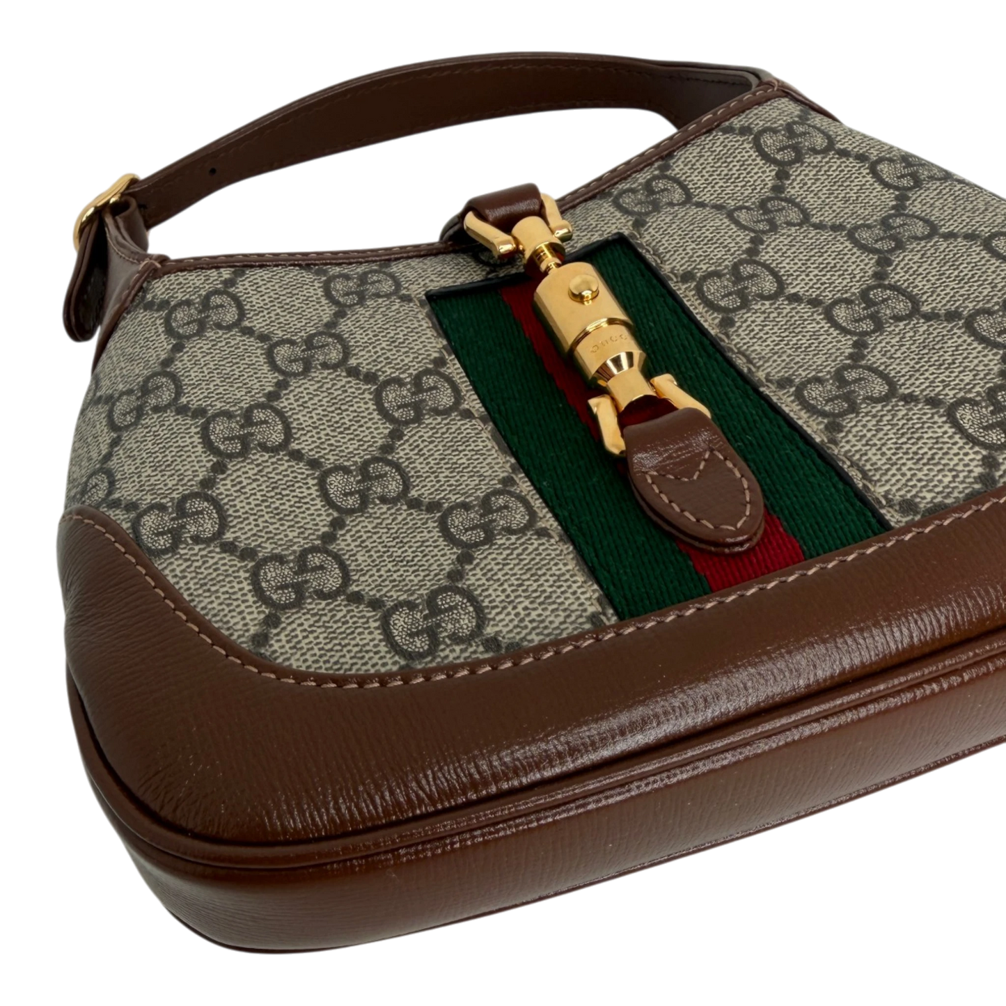 Gucci Jackie 1961 Mini Schultertasche GG Supreme Canvas Beige Ebony Gucci