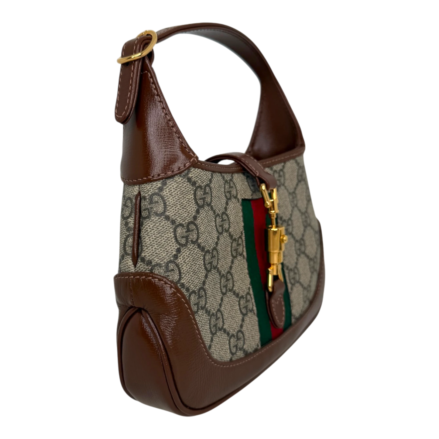 Gucci Jackie 1961 Mini Schultertasche GG Supreme Canvas Beige Ebony Gucci