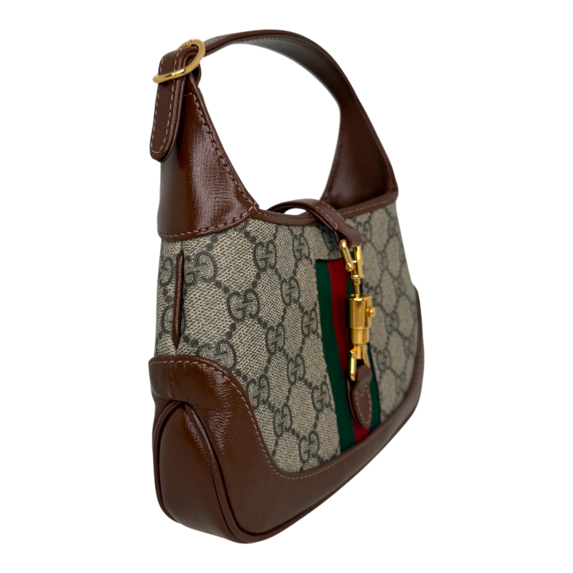 Gucci Jackie 1961 Mini Schultertasche GG Supreme Canvas Beige Ebony Gucci