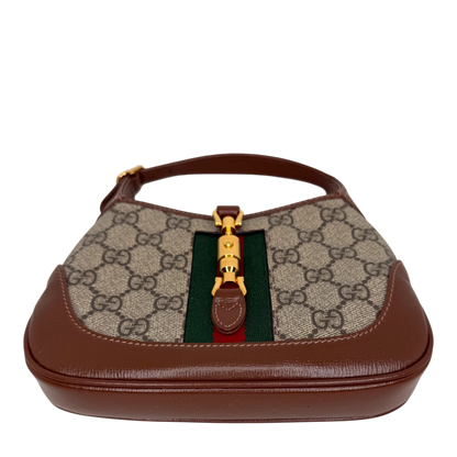 Gucci Jackie 1961 Mini Schultertasche GG Supreme Canvas Beige Ebony Gucci