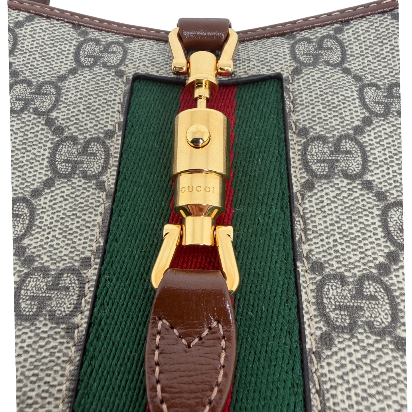 Gucci Jackie 1961 Mini Schultertasche GG Supreme Canvas Beige Ebony Gucci