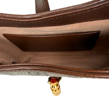 Gucci Jackie 1961 Mini Schultertasche GG Supreme Canvas Beige Ebony Gucci