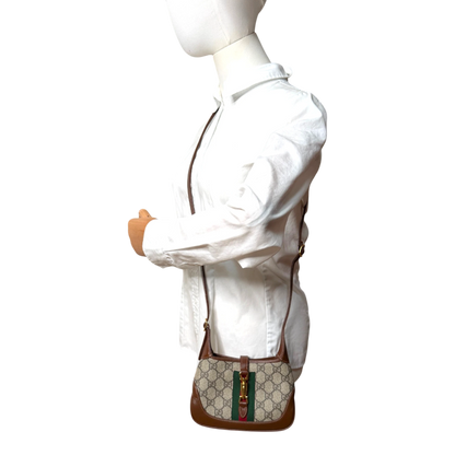 Gucci Jackie 1961 Mini Schultertasche GG Supreme Canvas Beige Ebony Gucci