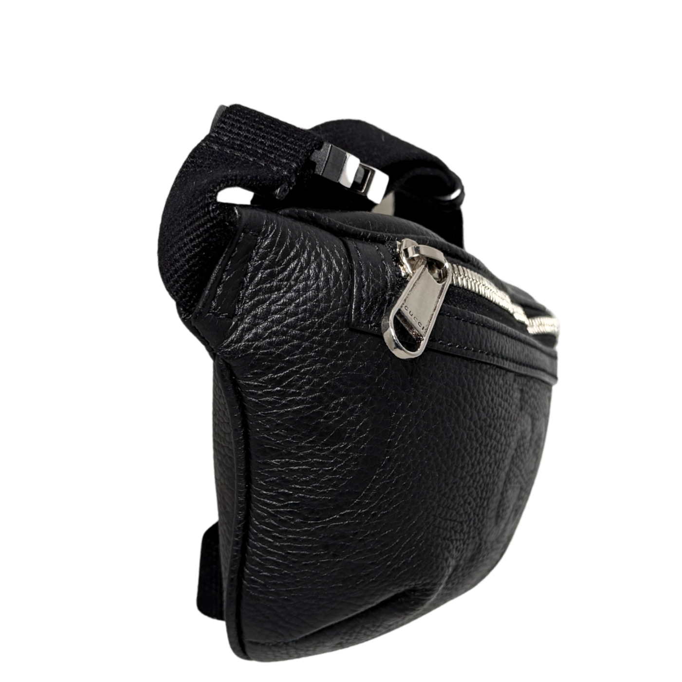 Gucci Kleine Gürteltasche mit Jumbo GG Schwarz / sehr gut Gucci