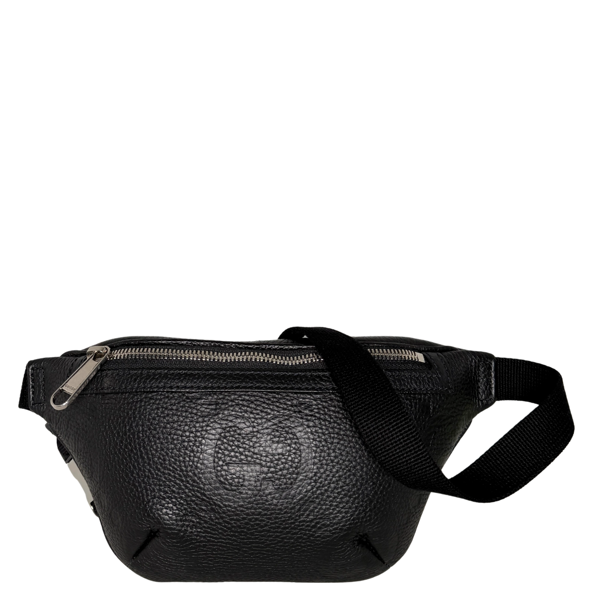 Gucci Kleine Gürteltasche mit Jumbo GG Schwarz / sehr gut Gucci