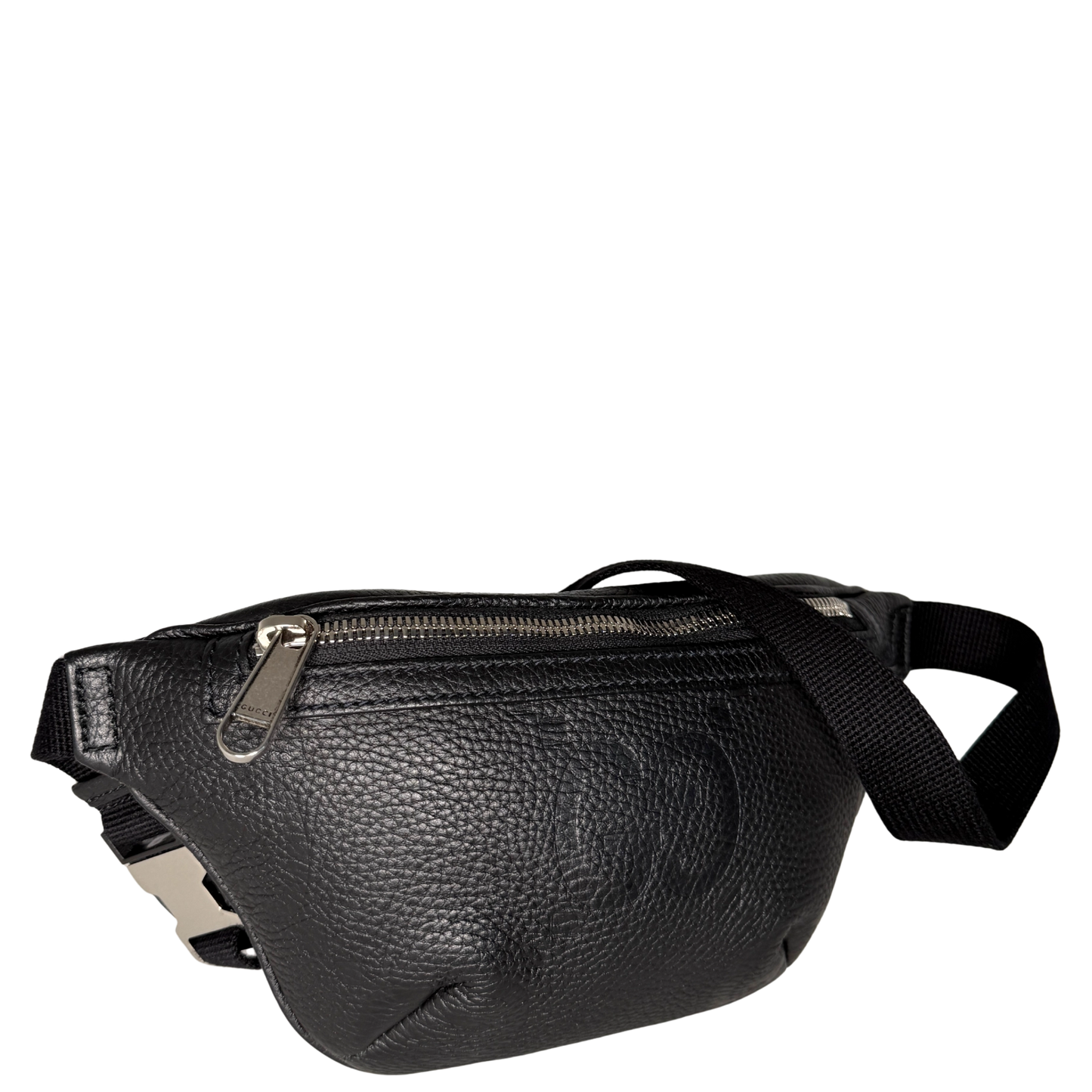 Gucci Kleine Gürteltasche mit Jumbo GG Schwarz / sehr gut Gucci