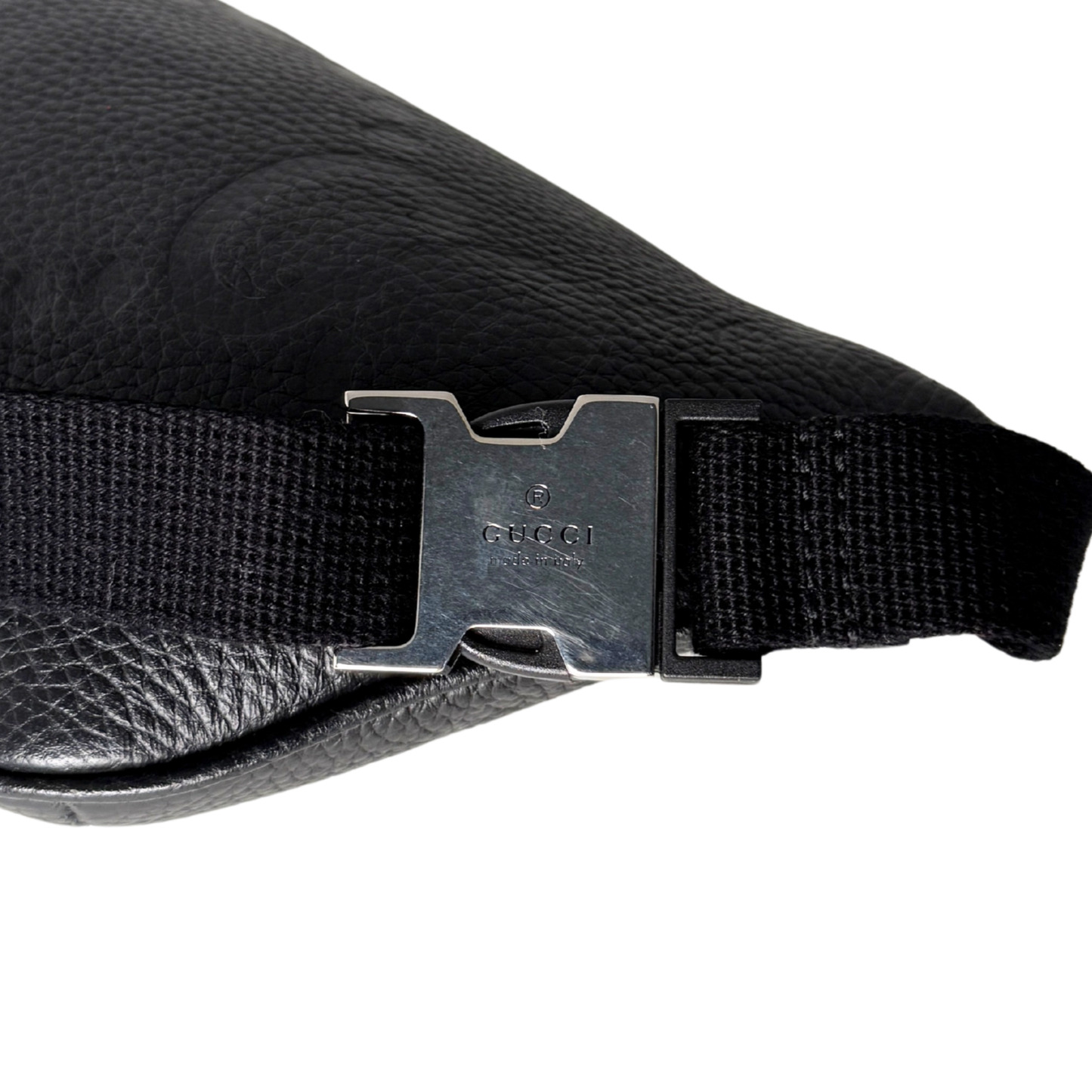 Gucci Kleine Gürteltasche mit Jumbo GG Schwarz / sehr gut Gucci