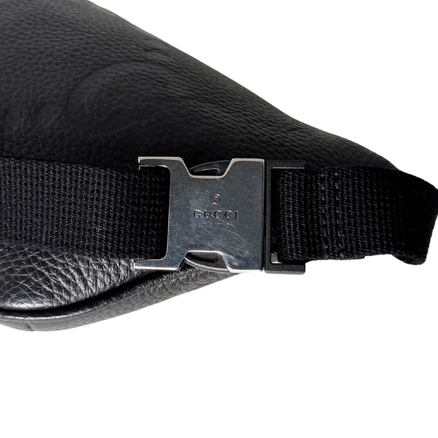 Gucci Kleine Gürteltasche mit Jumbo GG Schwarz / sehr gut Gucci