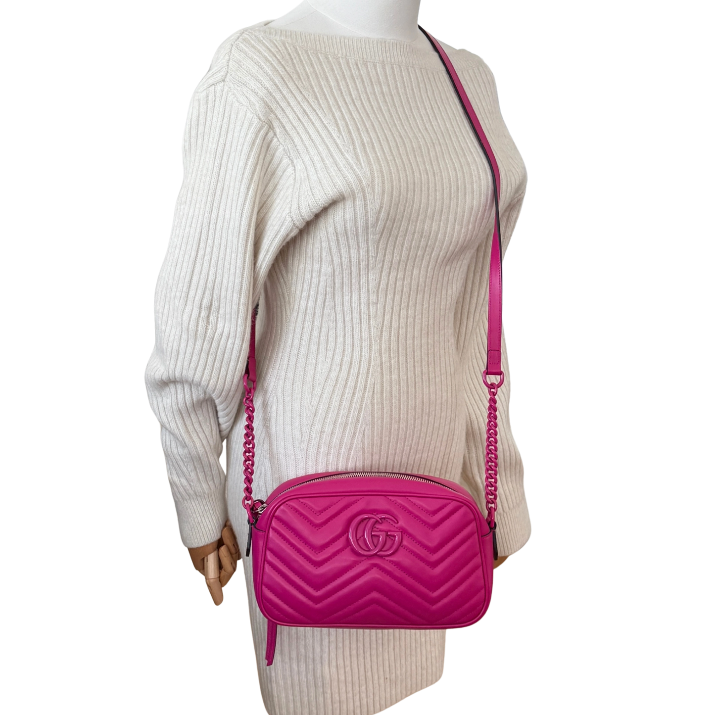 Gucci GG Marmont Camera Bag Small Pink / sehr gut Gucci