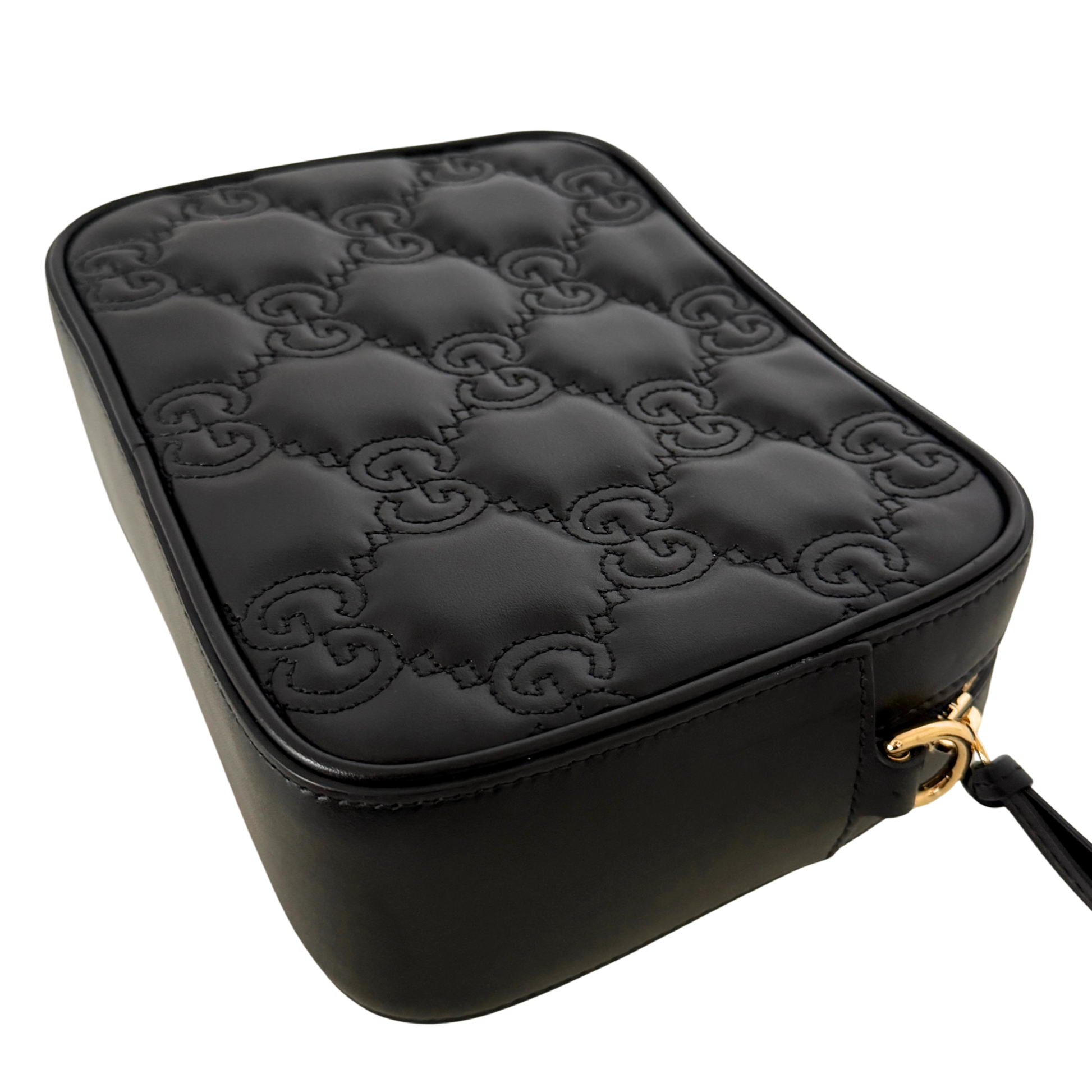 Gucci GG Matelassé Umhängetasche Schwarz / sehr gut Gucci