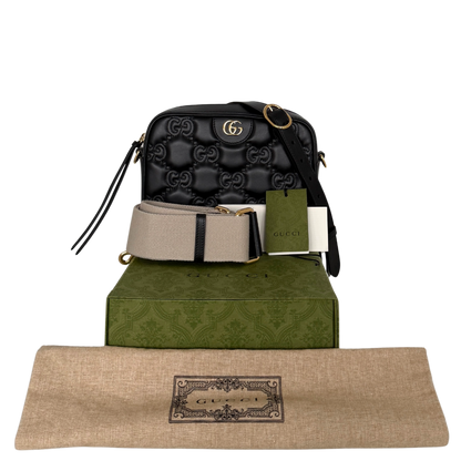 Gucci GG Matelassé Umhängetasche Schwarz / sehr gut Gucci