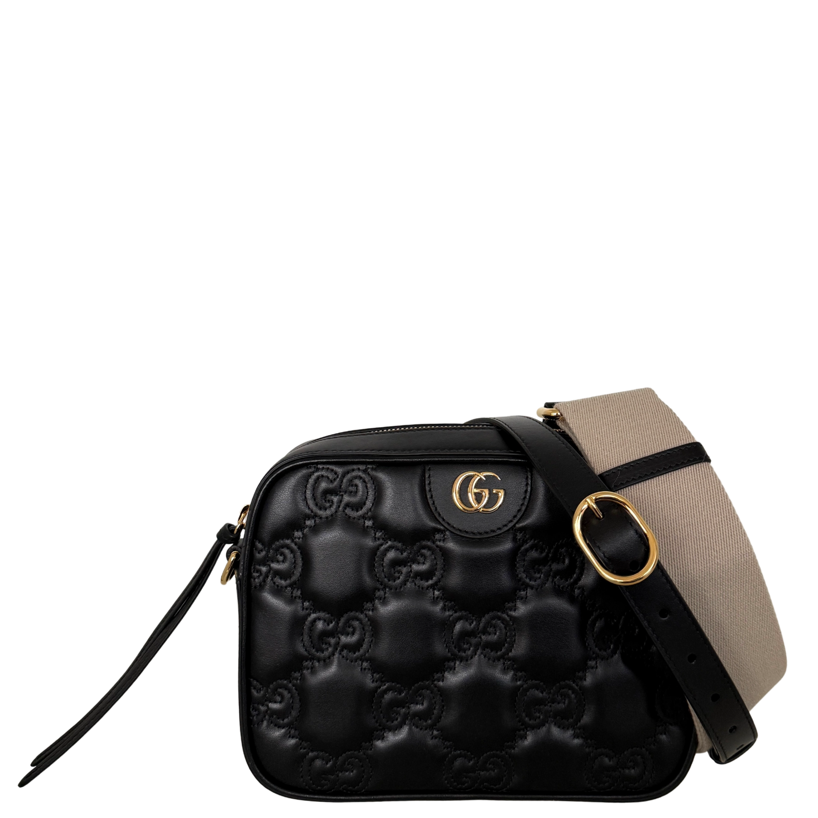 Gucci GG Matelassé Umhängetasche Schwarz / sehr gut Gucci