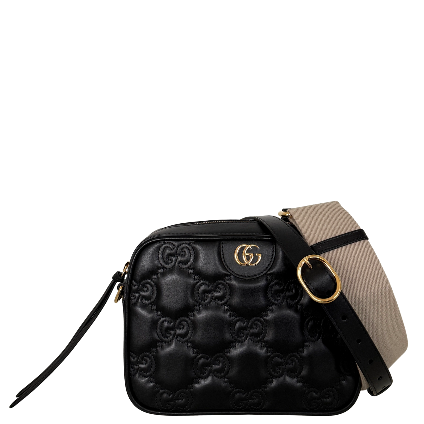 Gucci GG Matelassé Umhängetasche Schwarz / sehr gut Gucci
